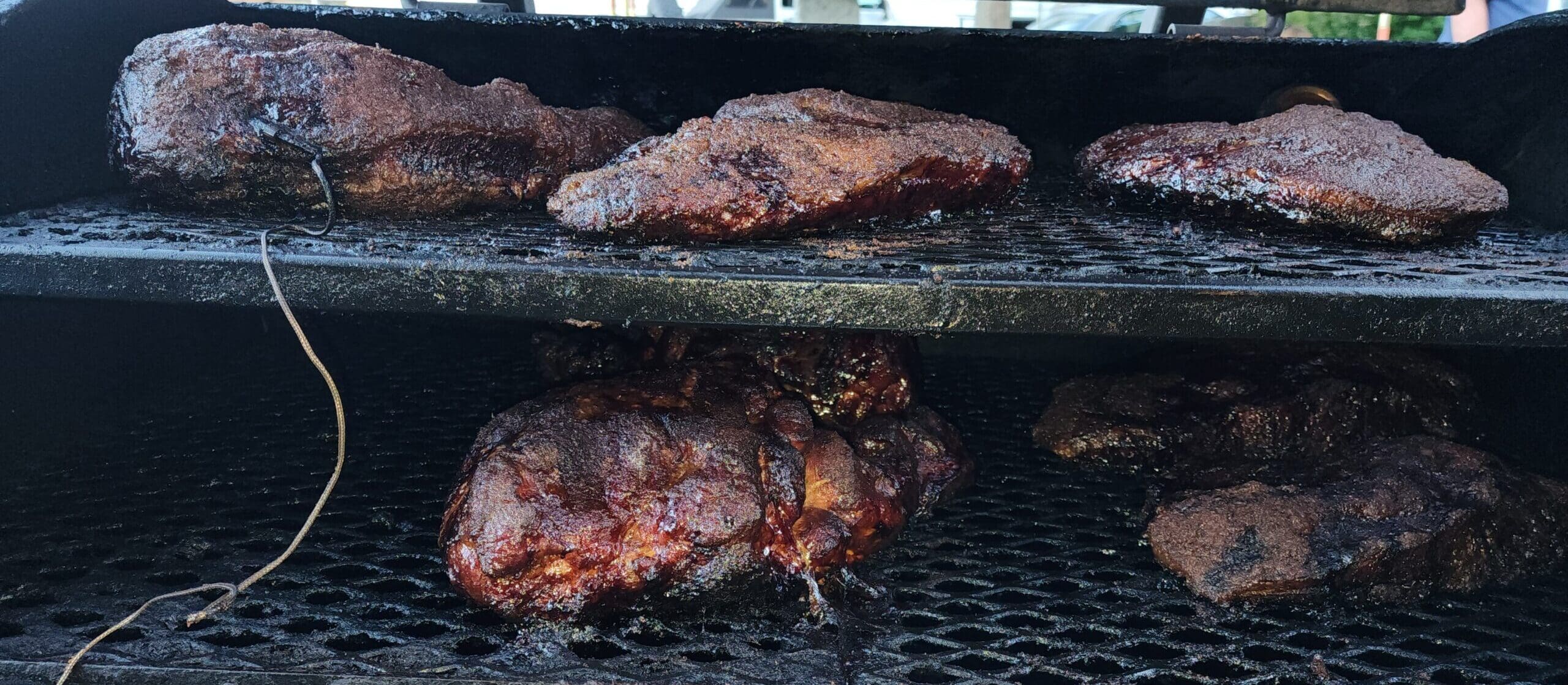 Meats on the smoker Meat on the smoker