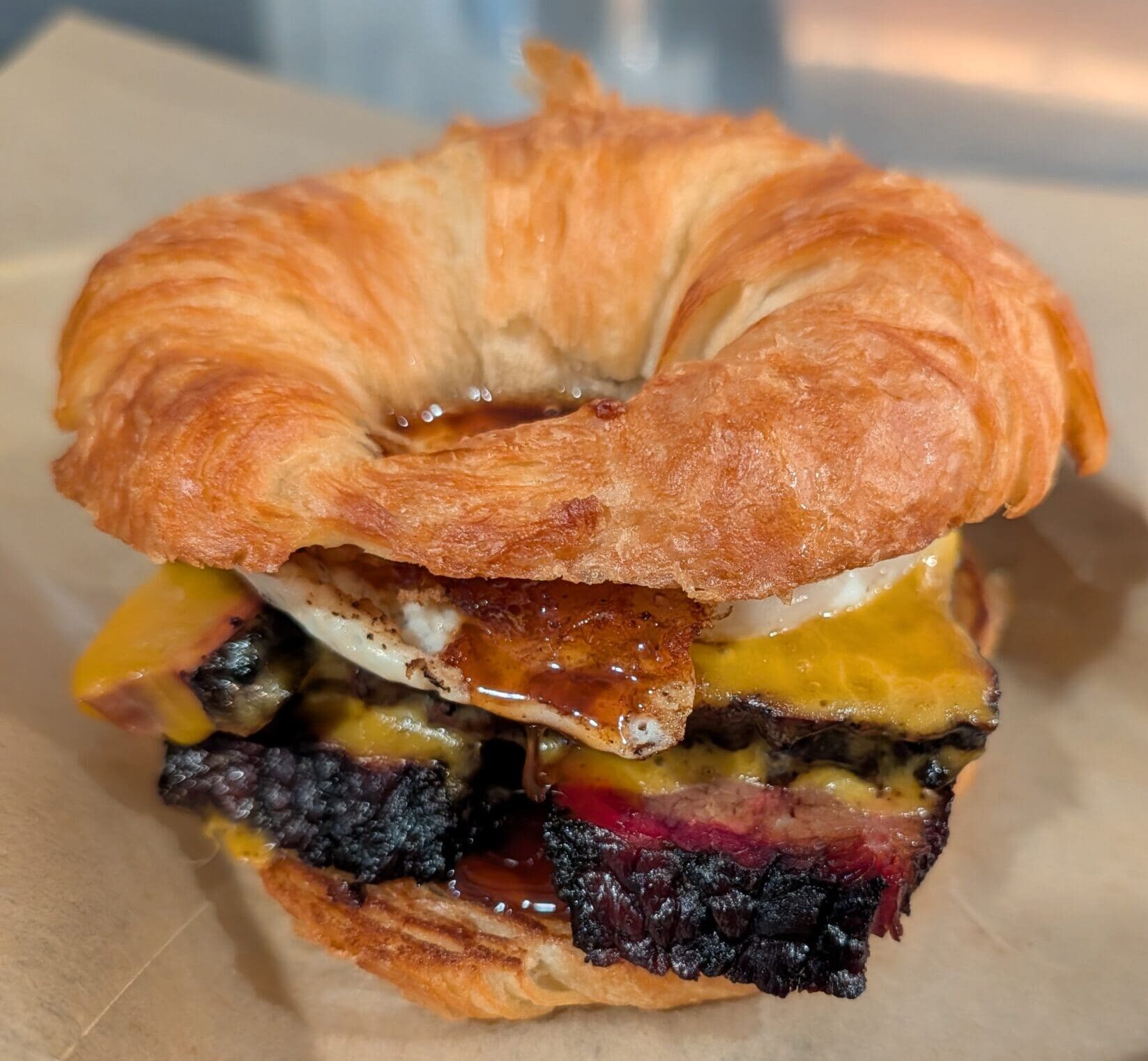 Footbridge Brewery Brisket-Egg-Anator served only for Early Bird in Boothbay Harbor